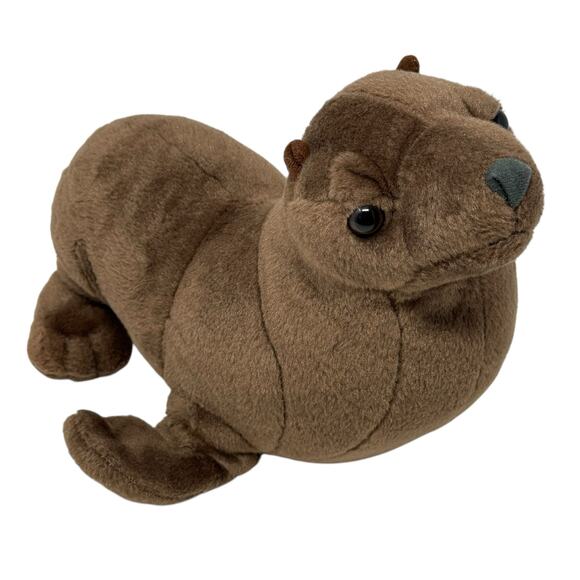 Wild Republic Brown Plush Seal Stuffed Animal Plushie Toy Collectable 10" - Picture 1 of 10
